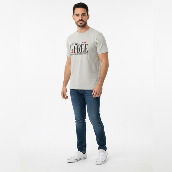 Hand Crafted Other - Land of the Free Because of the Brave Handmade Graphic Tee XL NWOT